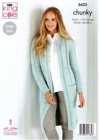 Knitting Pattern - King Cole 5623 - Timeless Chunky - Ladies Cardigans
